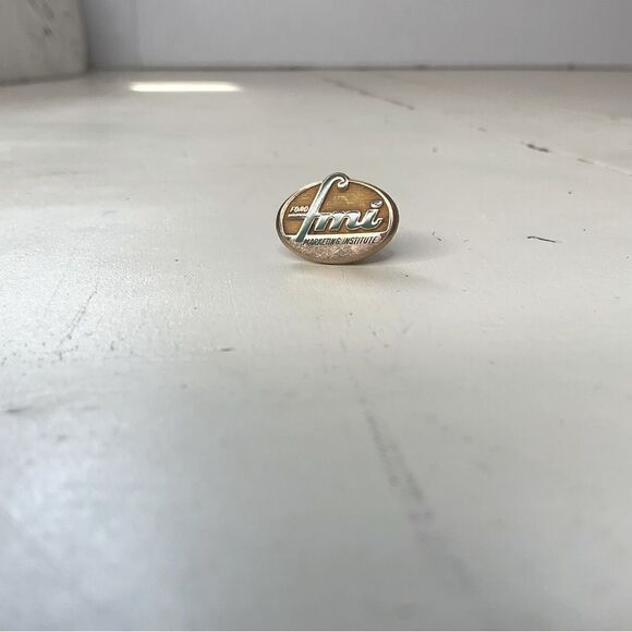 Vintage 10K Gold Filled FMI Marketing Institute Tie Tack - Picture 2 of 4